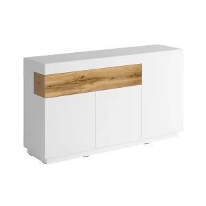 Комод 3D1S GY43 SILKE білий-дуб вотан