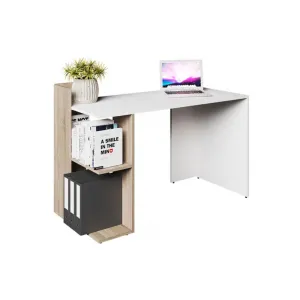 Стіл HO SHELF біла платина-дуб сонома