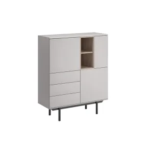 Комод IK100 INOX сірий/джексон гікорі