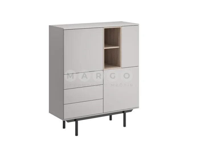 Комод IK100 INOX сірий/джексон гікорі: фото 1