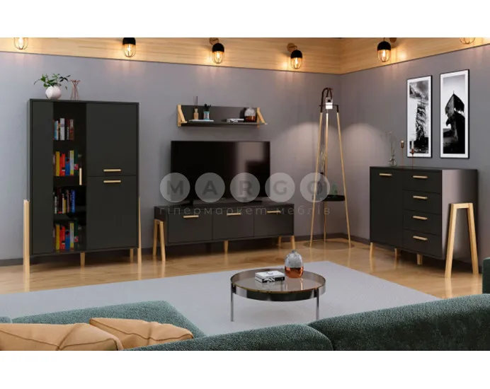 Комод 1D4S BELLE антрацит: фото 2
