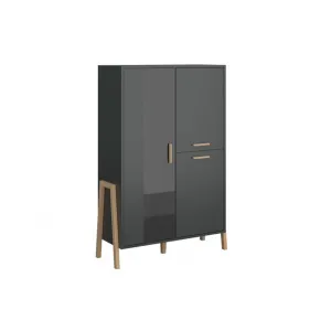 Вітрина низька 1W2D BELLE антрацит