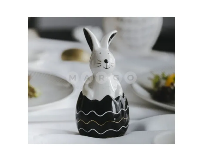 Декоративна фігурка BUNNYSHELLO білий-чорний: фото 1