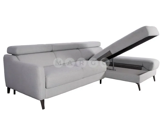 Диван кутовий X052 (BW1L-3RF0-1,5SWP-Solid 72) сірий: фото 5
