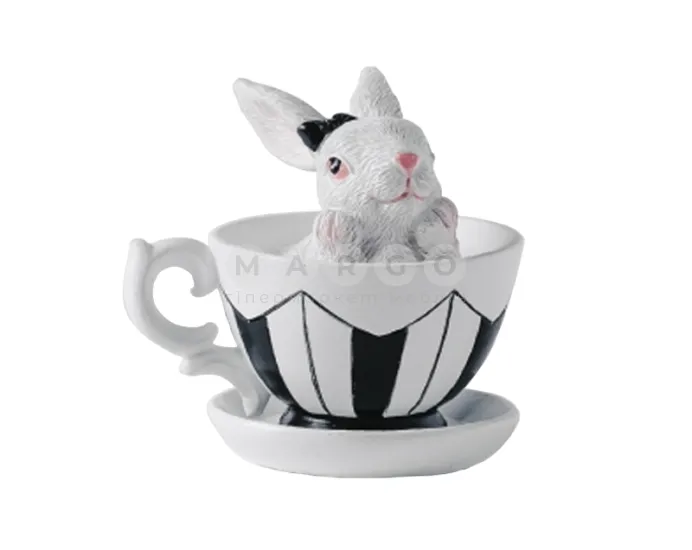 Декоративна фігурка BUNNYCUP білий-чорний: фото 1