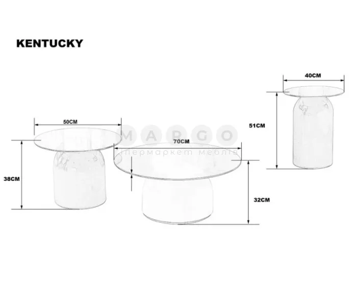 Стіл журнальний INTARSIO KENTUCKY сіре скло-різнокольоровий: фото 5