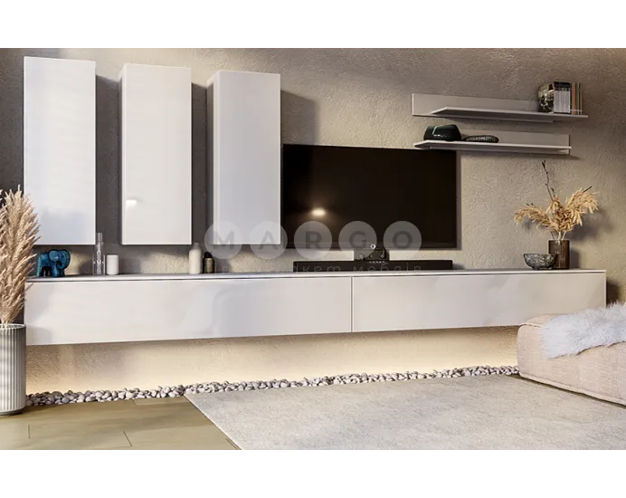 Стінка MiroMark BOX BX-TV4-WB Глянець Білий: фото 1