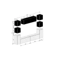 Стінка MiroMark BOX BX-F1-WB/BL Глянець Білий-Глянець Чорний: фото 6