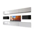 Стінка MiroMark BOX BX-F3-WB/BL Глянець Білий-Глянець Чорний: фото 1