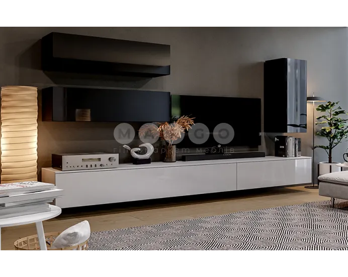 Стелаж закритий MiroMark BOX BX-24-BL Глянець Чорний: фото 2