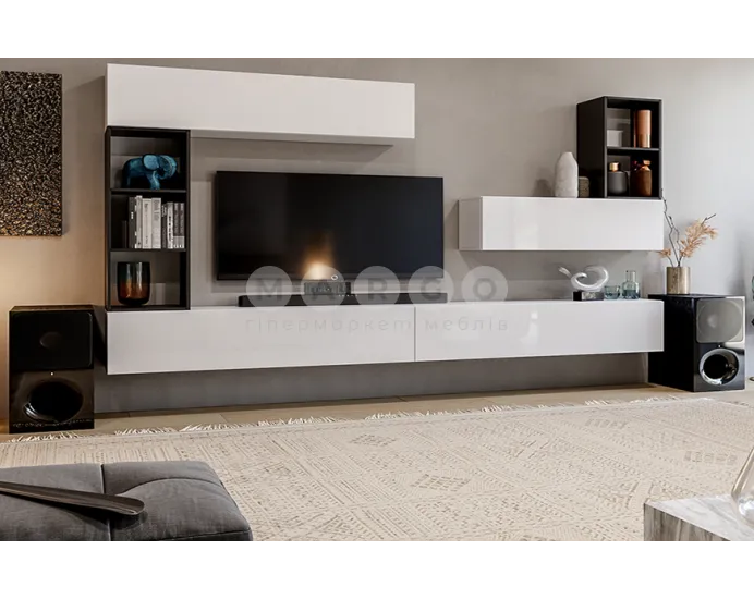 Стелаж відкритий MiroMark BOX BX-15-BL Глянець Чорний: фото 2