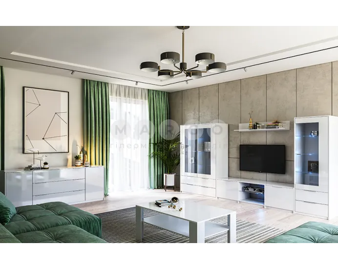 Полиця MiroMark Рома/Roma RM-191-WB Глянець Білий: фото 2