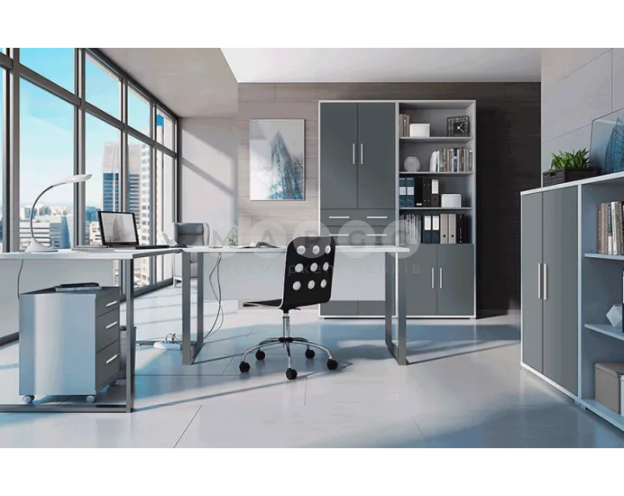 Вітрина Gerbor Kabi/Кабі REG 2W2D-79-220 попелястий-антрацит: фото 2