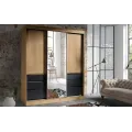 Шафа-купе JUREK MEBLE HAITI 180 дуб лефкас-чорний: фото 2