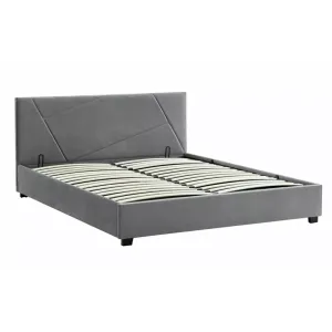 Ліжко двоспальне COLUMBIA VELVET 140 сірий