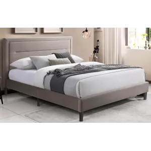Ліжко двоспальне Signal MALAGA VELVET 140 темно-бежевий-чорний
