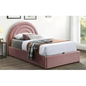 Ліжко односпальне Signal POLLY VELVET 120 античне рожеве