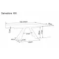 Стіл обідній Signal SALVADORE CERAMIC 160 бежевий Onice Oro-чорний матовий: фото 5